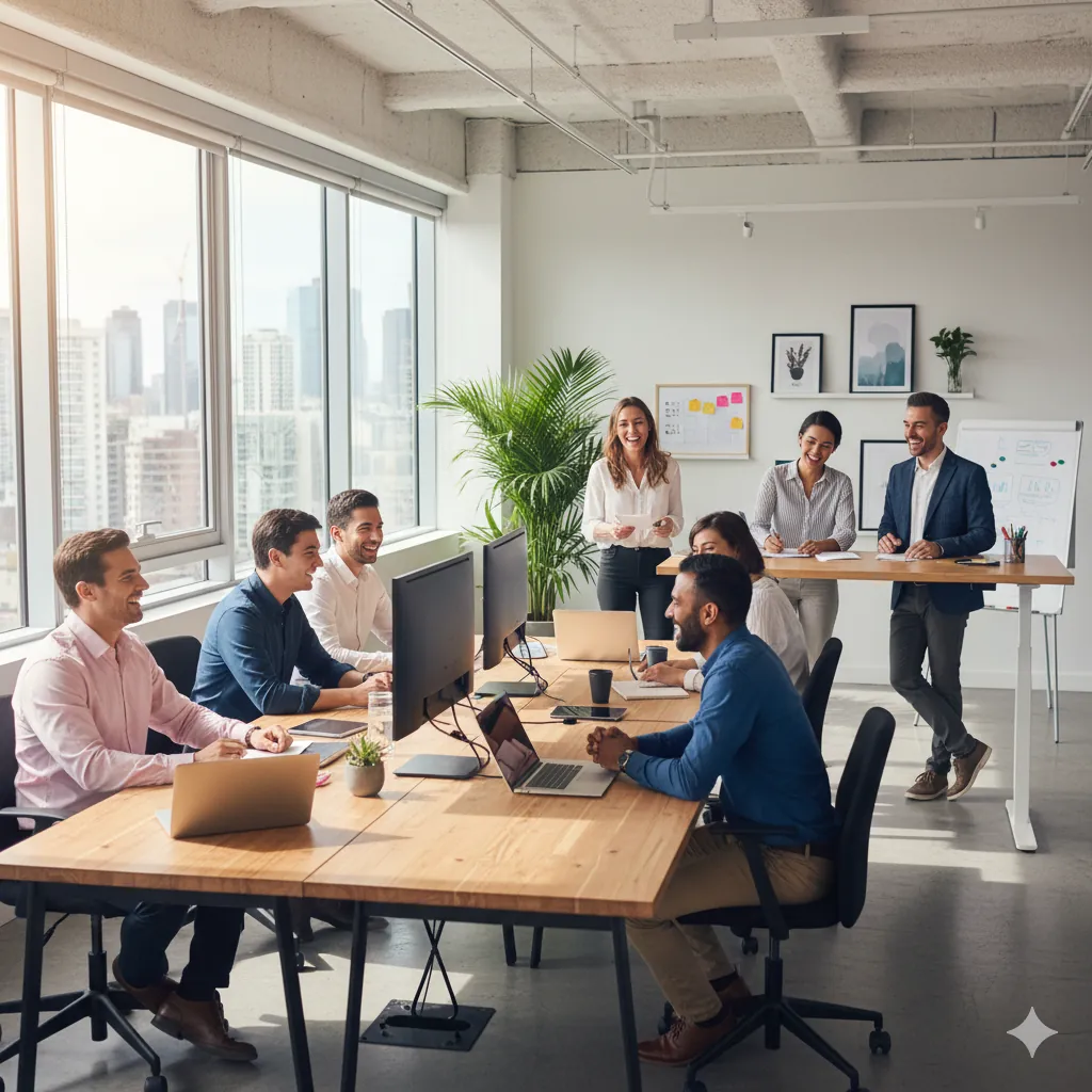 A busy agency office